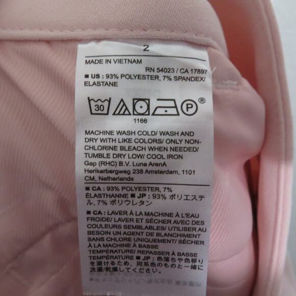 Banana Republic Womens Sz 2 Light Pink Curvy Pleated Wide Leg Pants High Rise - Picture 5 of 5